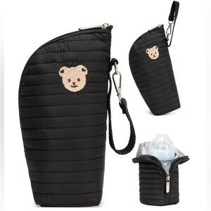 Black Baby Insulated Bottle Holder, Convenient for Travel